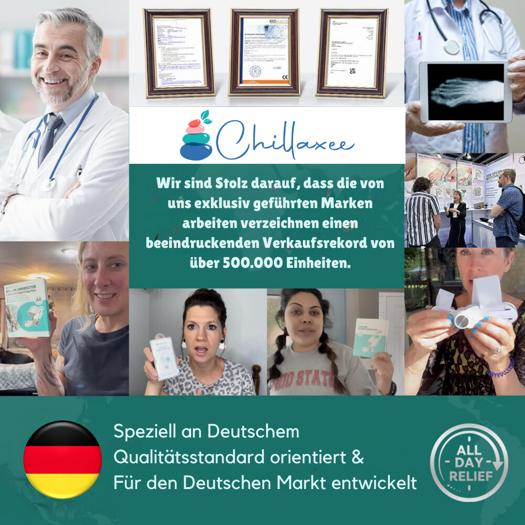 PATENTIERTE Hallux Valgus (Ballenzeh) Schiene & Training Komplett-Set