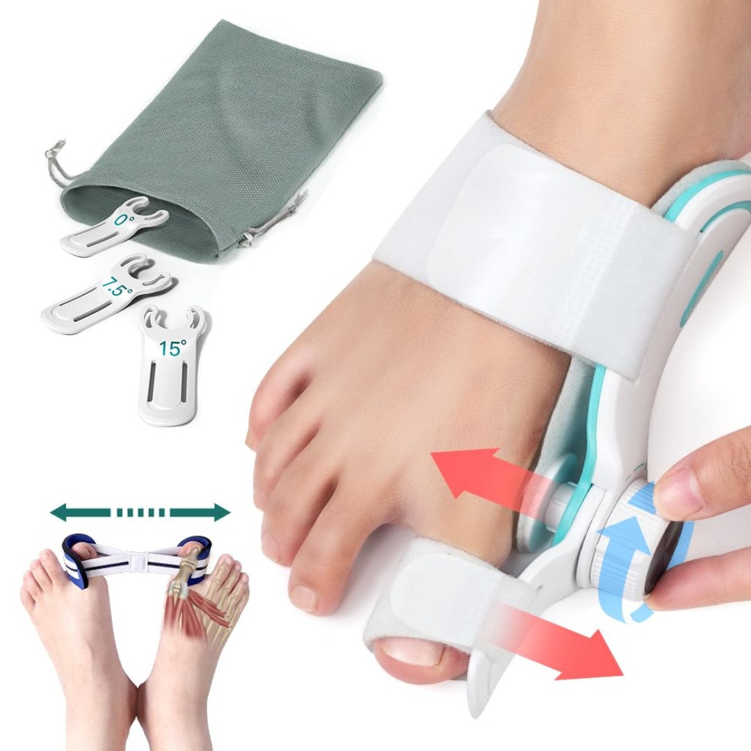PATENTIERTE Hallux Valgus (Ballenzeh) Schiene & Training Komplett-Set